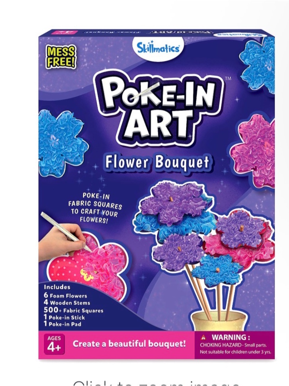 Skillmatics Poke-In Art Flower Bouquet craft kit Sealed